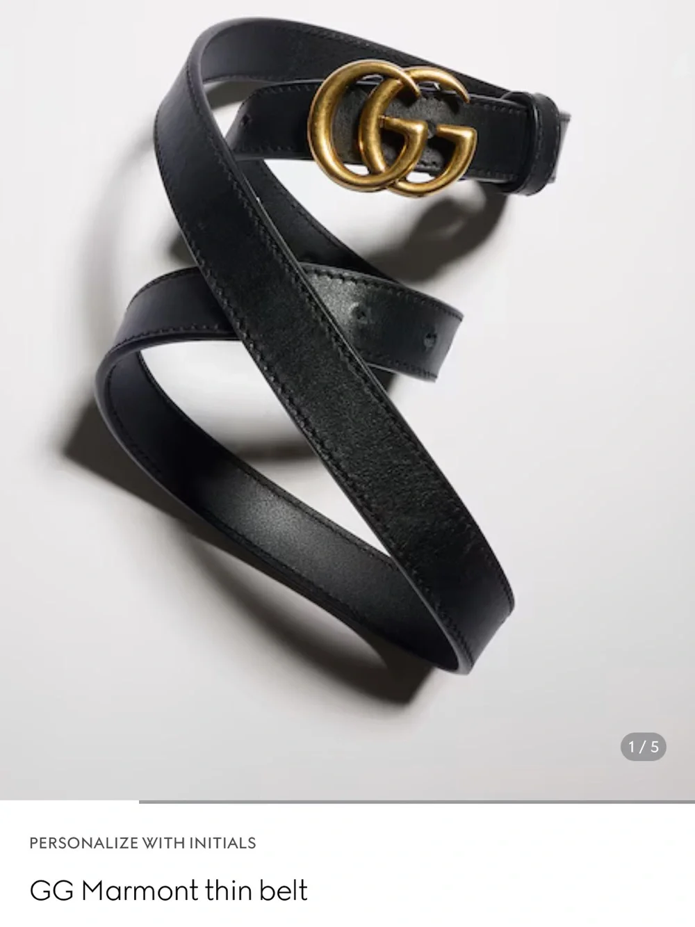 GG Marmont Thin Belt - Size 80